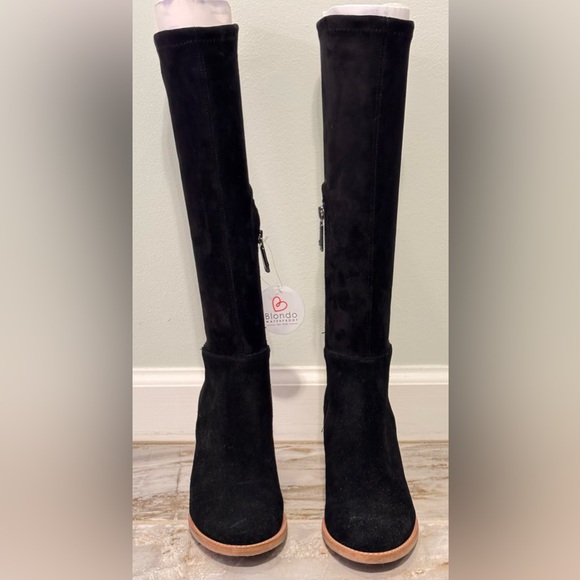 Blondo Black and Brown Heeled Boots - Picture 3 of 4